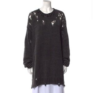 R13 Oversized Distressed Cotton Sweater